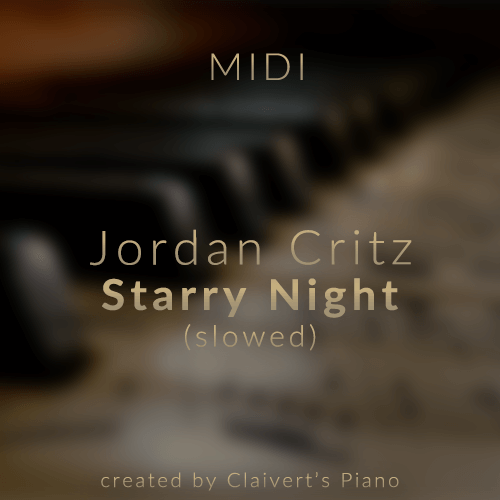 Starry Night Jordan Critz Slowed Midi Claivert S Piano X